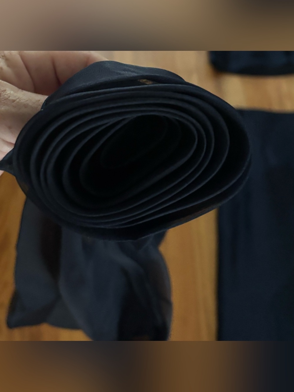 Vintage Kristali Pure Silk Navy Black Tie Strapless Gown Set Shawl Formal Custom - Picture 12 of 14
